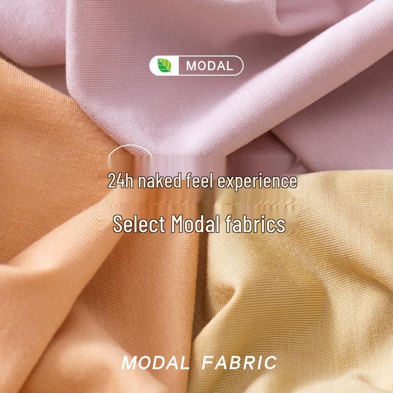 60s Modal Seamless Mid-Waist Plus Size Women's Underwear - Pure Cotton Crotch, Antibacterial, Breathable, High Elastic