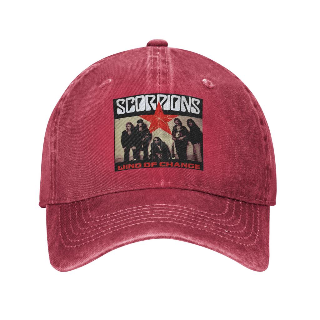 Scorpions Band Rock Denim Fabric Cap Casual Baseball Caps Adjustable Hat Summer Unisex Baseball Hats