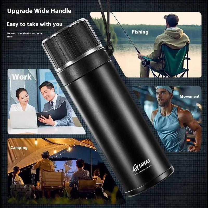 GIANXI Stainless Steel Thermos Bottle Minimalist style Portable Thermal Cold insulation Water Bottle high capacity Vacuum Flasks