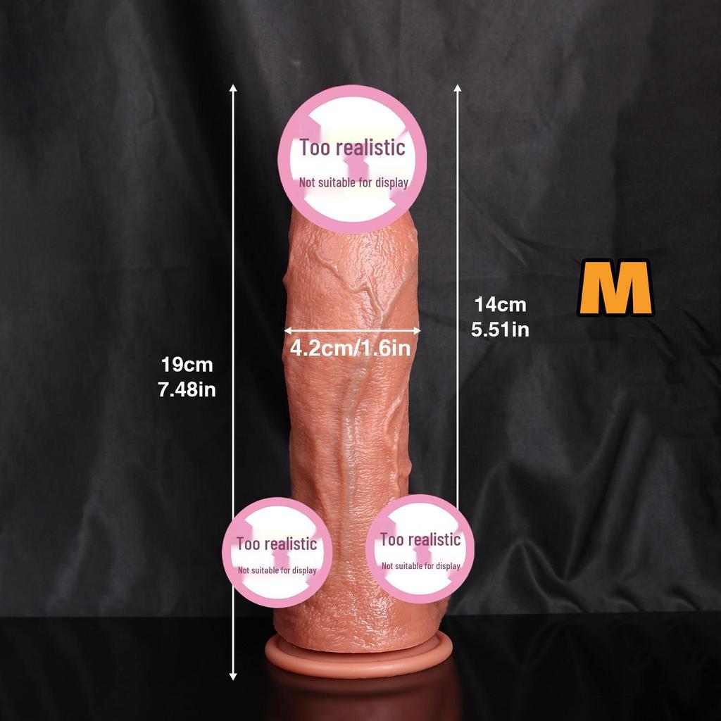 Copa de Succión de Silicona Pene Falso para Masturbación Femenina