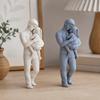 3D Printed Father and Girl Statues Standing Nordic-Style Ornaments  Father's Day