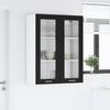 Hanging Cabinet with Storage Black Oak Effect 80 X 31 X 100 Cm