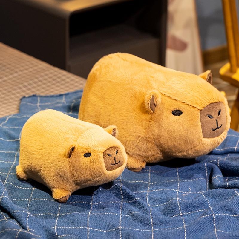 24/35cm Chubby Capybara Plush Toy Soft Stuffed Animal Capybara Plush Doll Soft Pillow Sofa Cushion Classic Gift