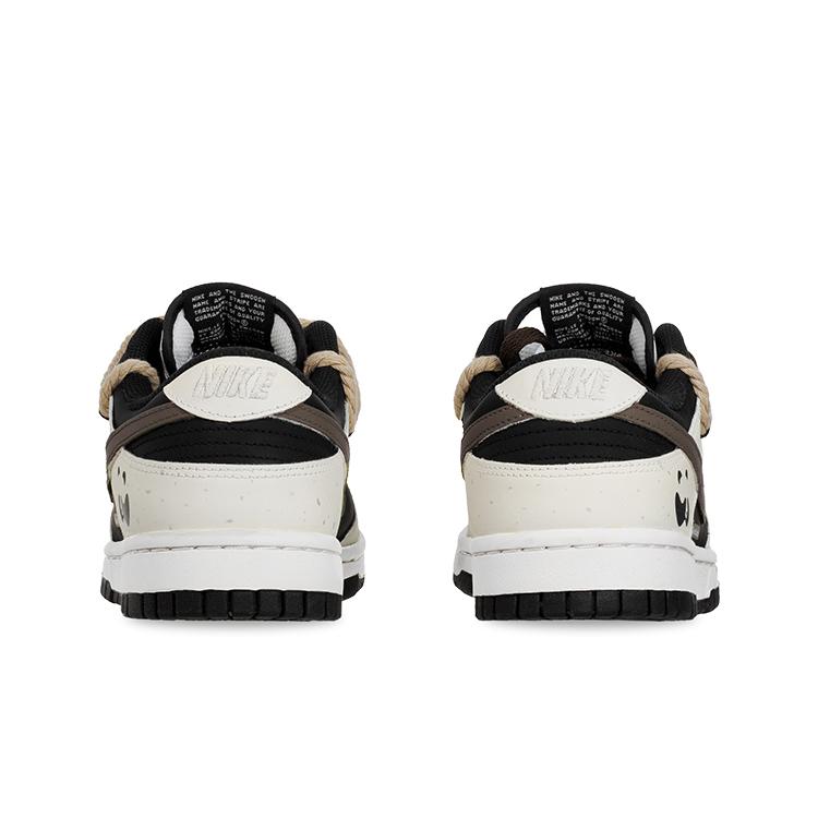 Nike Dunk Little Panda, Mocha Skateboard Shoes Women's Black White Brown CW1590-100(Team62-)