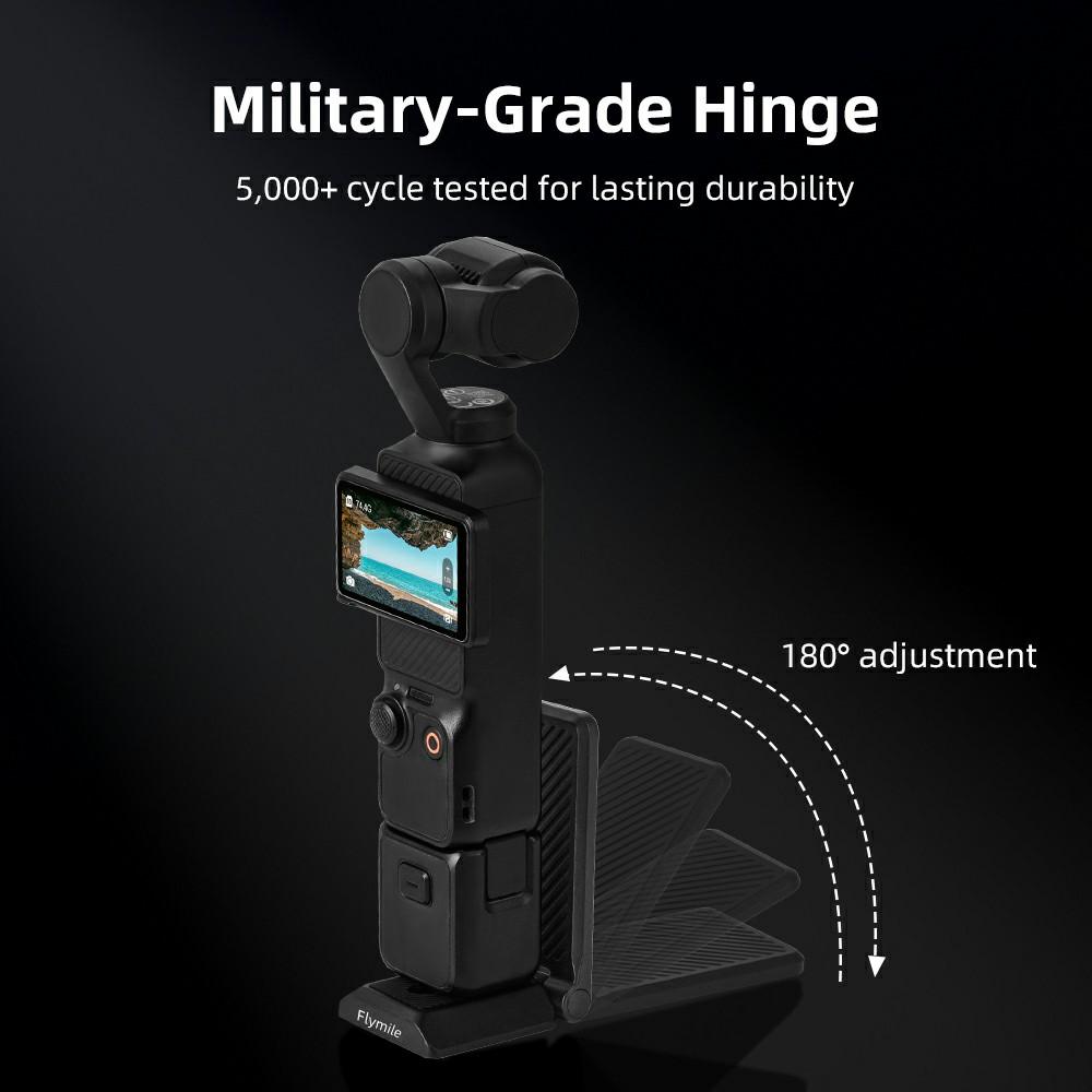 FLYMILE Action Camera Magnetic Foldable Mount Handle Grip Adjustable Angle Desktop Stand for Outdoor/Indoor