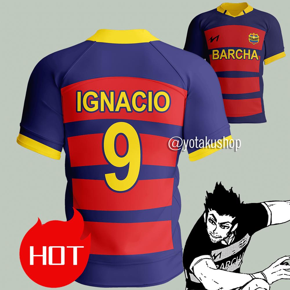 Blue Lock FC Barcha Bunny Iglesias 19 Lavinho 87 Anime Cosplay Herr V-ringad Tröja Kortärmad T-shirt Toppar Mode Anpassad T-shirt