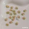 10 Pcs 3D Carved Rose Resin Colorful Rose Nail Charms Flower Accessories Material Nail Art Decorations Diy Manicure Salon Supply