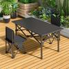 Outdoor Portable Folding Table & Chair Set with Storage Bag - Lightweight Alloy Camping Furniture
