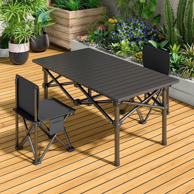 Outdoor Portable Folding Table & Chair Set with Storage Bag - Lightweight Alloy Camping Furniture