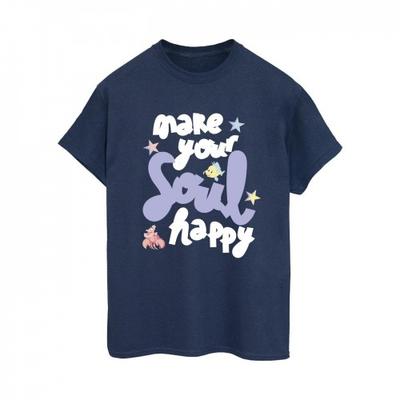 Womens/Ladies The Little Mermaid Happy Cotton Boyfriend T-Shirt