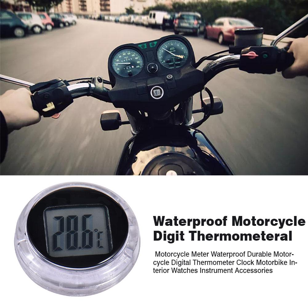 2.8cm Mini Digital Thermometer Universal Indoor Outdoor Waterproof Temperature Monitor Gauge Home Wall Motorcycle Self-adhesive