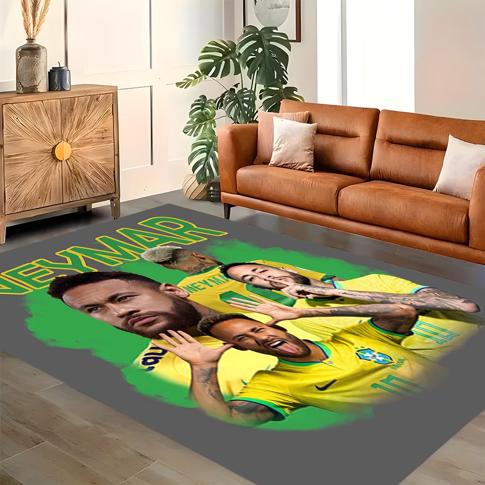 Neymar Brazil Celebration Rug for Living Rooms, Bedrooms, Home Décor, and As Gifts.