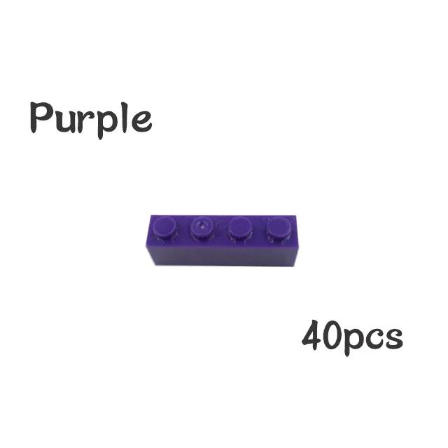 Non-Toxic 40Pcs Moc Assemble Particles 3010 3066 1X4 Bricks Dots Thick 1*4 Building Blocks Diy Educational Creative Toy For Kids