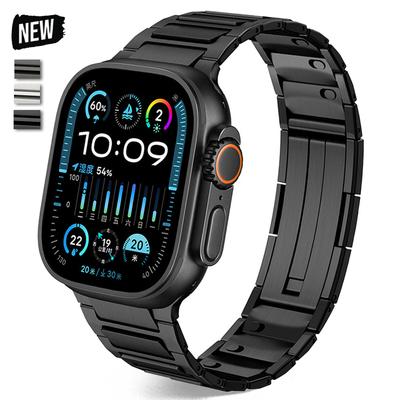 Stainless Steel Metal Strap for Apple Watch Ultra 49mm 46mm 42 45mm 41 40mm 38mm Quick Fit Link Band For Iwatch 10 9 8 7 6 SE 5