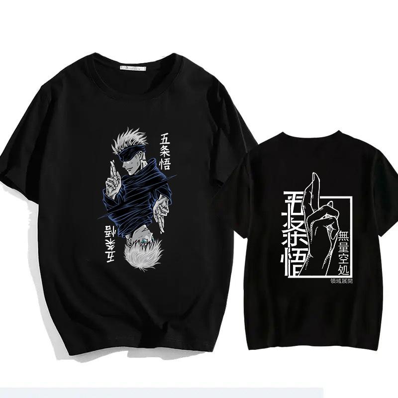 Japanese Jujutsu Kaisen Gojo Anime T-shirt Unisex Manga Gojo Satoru Graphic T Shirts Short Sleeve Tee Y2k T-shirts Summer Tops