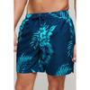 Hawaiian Print Swimming Shorts 100% Recycled Polyester Navy Palm Print