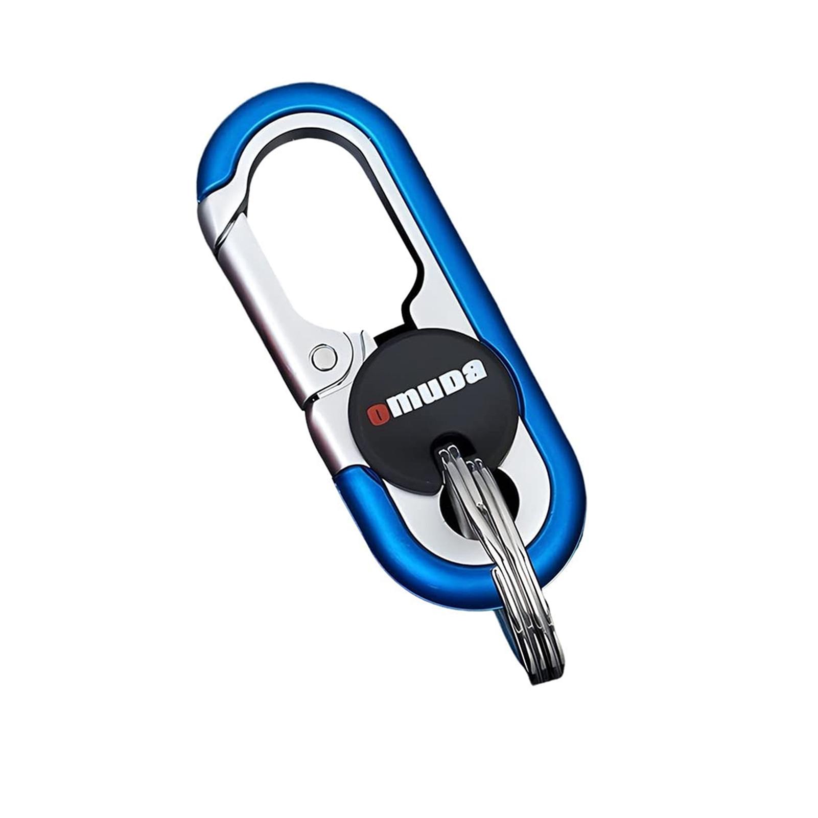 

Практичный нержавеющий долговечный карабин с крючком, брелок для ключей, комплект с защитной пряжкой для карабина, аксессуары для кемпинга синий