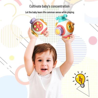 Busy Grabbing Ball: Tactile Rattle Toy for Infant and Toddler Hand Movement and Concentration Training