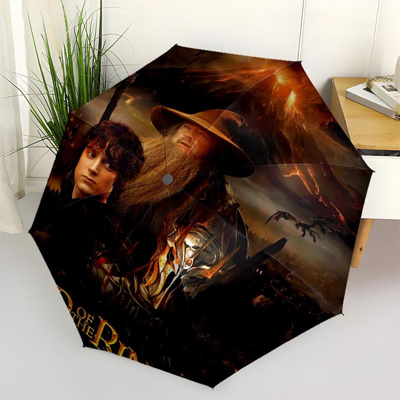 

1pc Lord of the Rings Trilogy Umbrella with Plastic Handle,Suitable for All Seasons Travel Outdoor Multi-functional UmbrellaDCS243