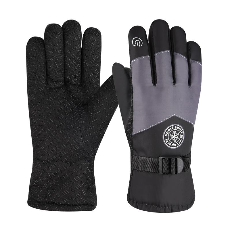 Ski Gloves for Men and Women, Windproof and Splash Proof In Autumn and Winter, Outdoor Motorcycle Riding, Plush and Thick Warm Gloves