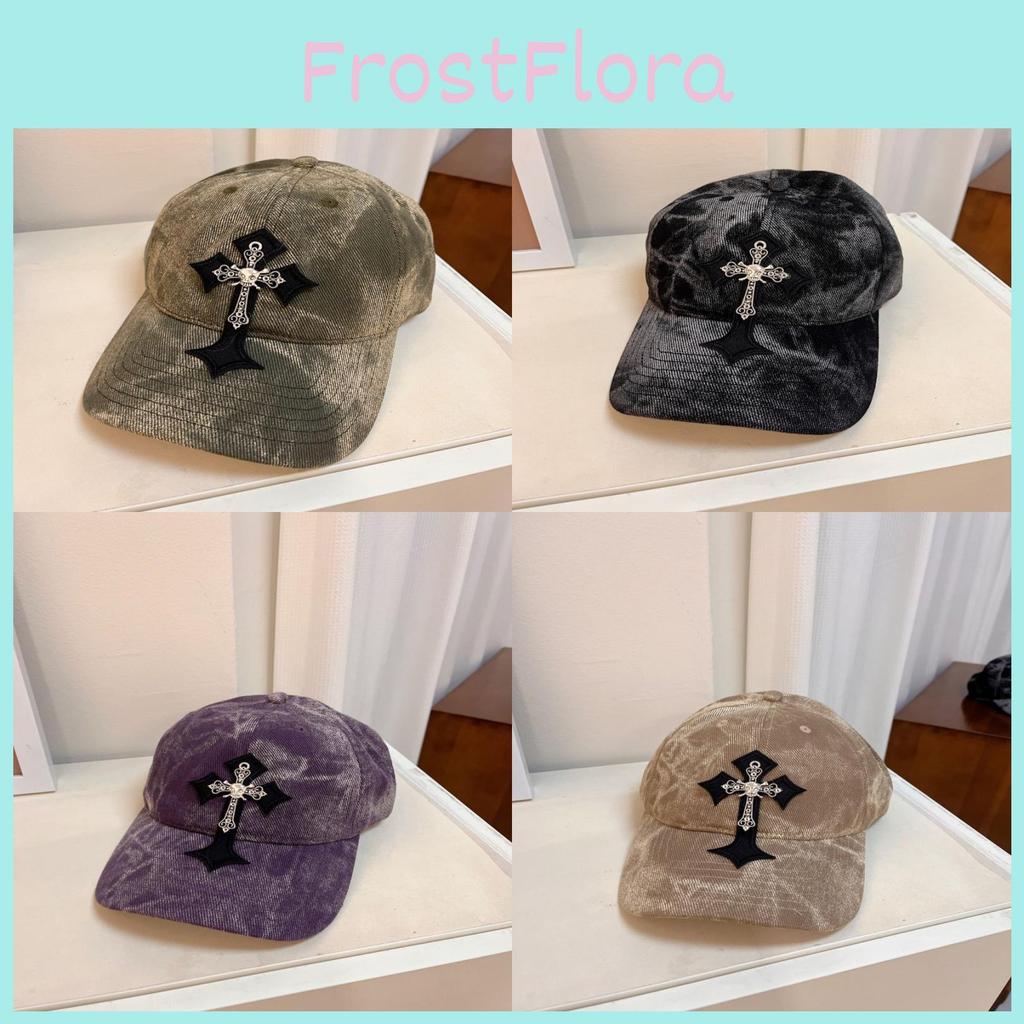 Cross Waterwash Cotton Cap With Curved Brim And Breathable Design For Casual Wear