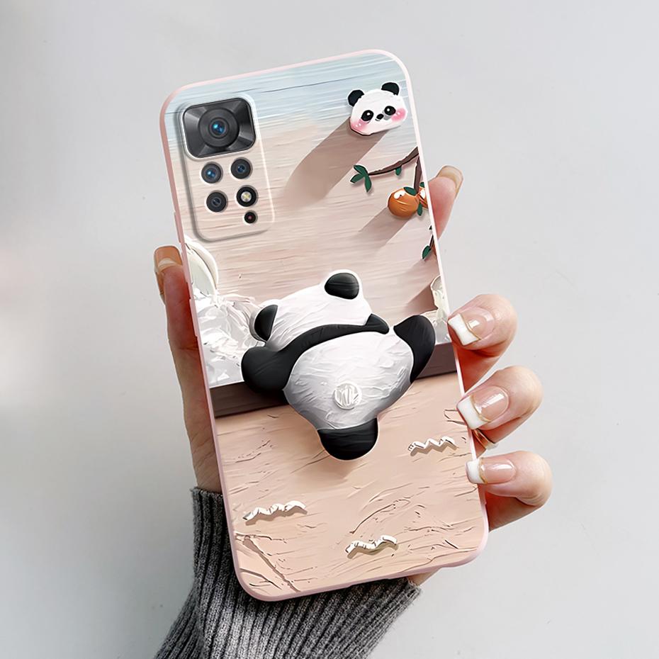 For Redmi Note 11S Note 11 Pro 5G 4G Case Cute Rabbit Panda Protector Fundas Cover For Redmi Note 11 note11E Silicone Phone Case