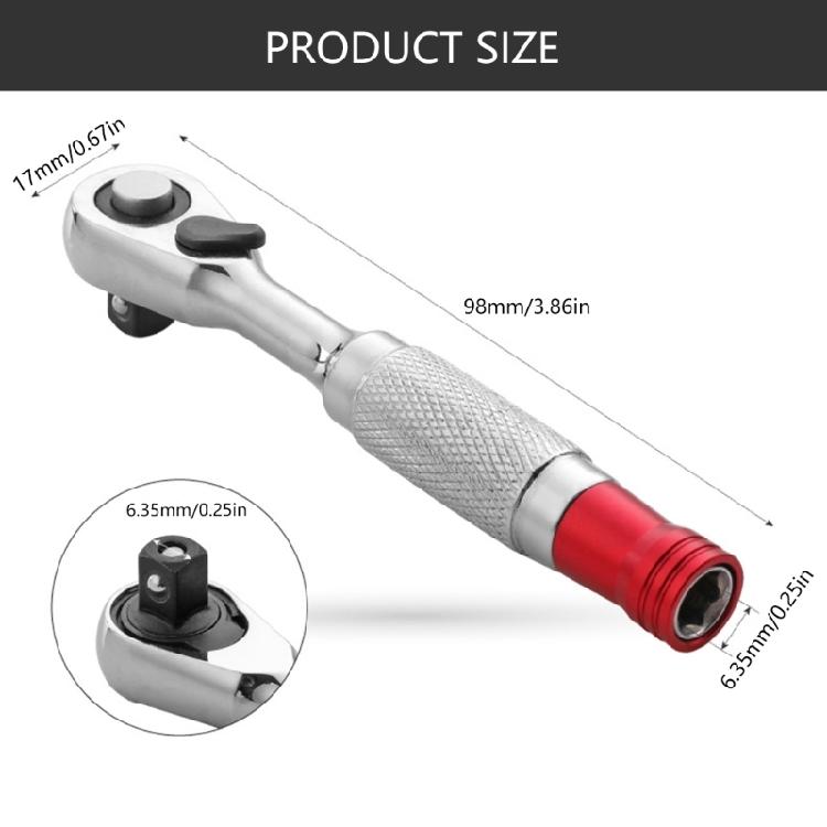 1/4" Drive Ratchet Handle 100Nm Torques Capacity Corrosion Resistant Steel Construction Easy Carrying Design