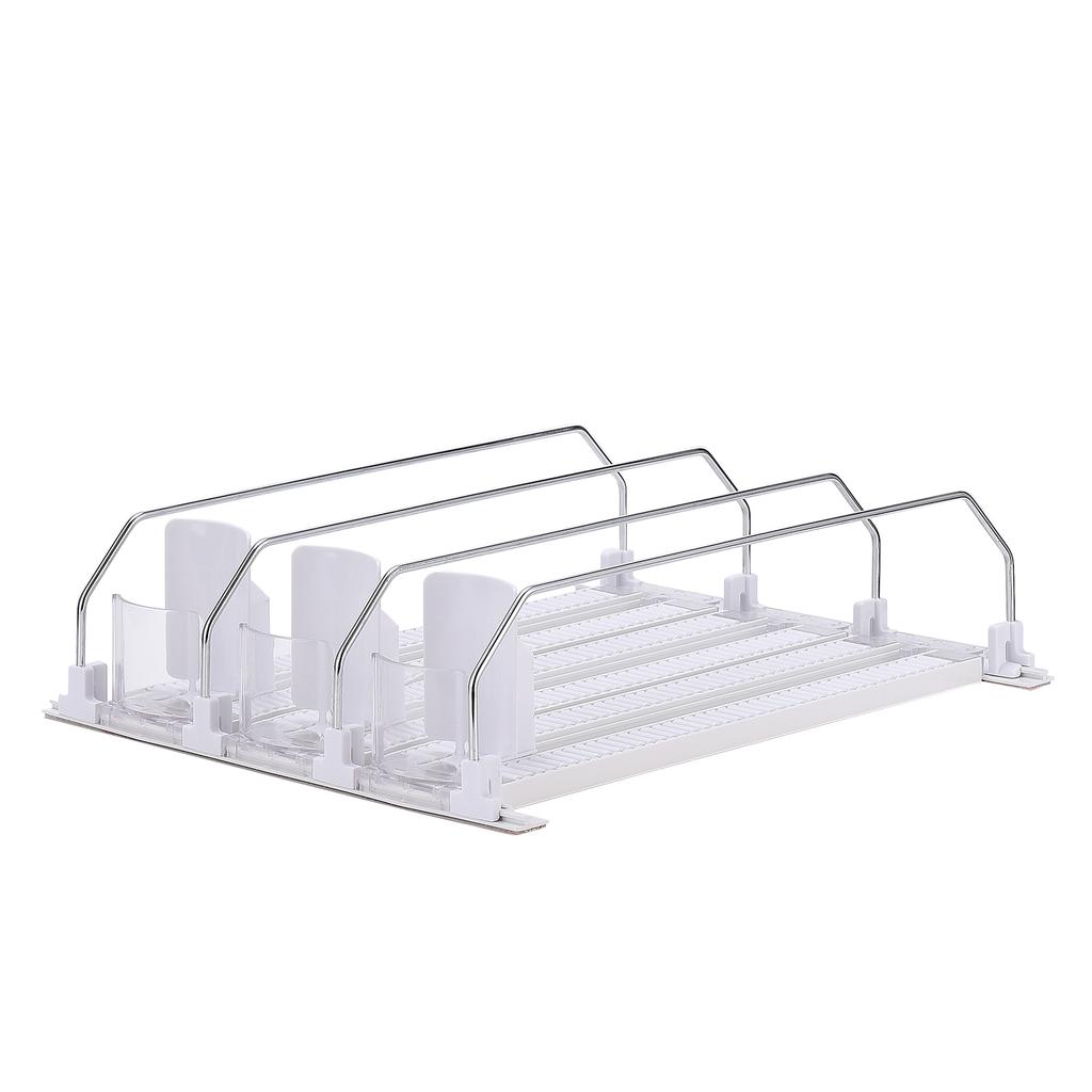 Drink Organizer for Fridge Adjustable Refrigerator Self Pushing Soda Can Dispenser for Garage Cooler