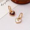 Love Pendant Necklace Women's Summer Collarbone Chain Red Black Double-sided Agate Heart-shaped Fashion Light Luxury Puppy Neck Chain