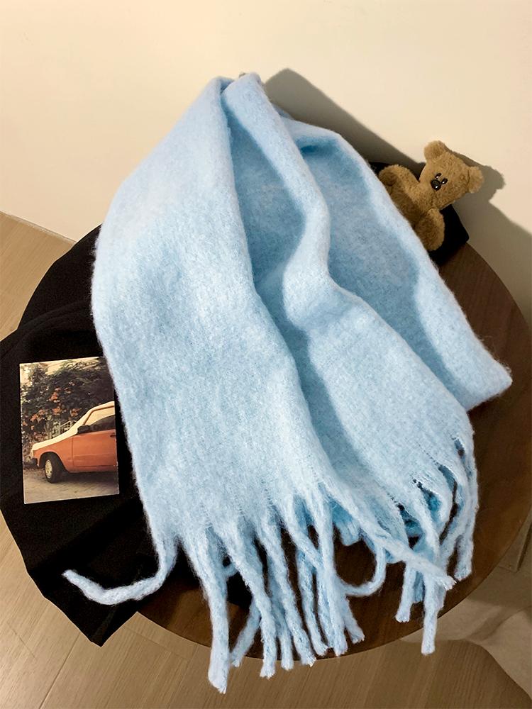 Winter Scarf For Women Cashmere Warm Solid Pashmina Blanket Wraps Female Thick Soft Bufanda Big Tassel Shawl Long Poncho Echarpe