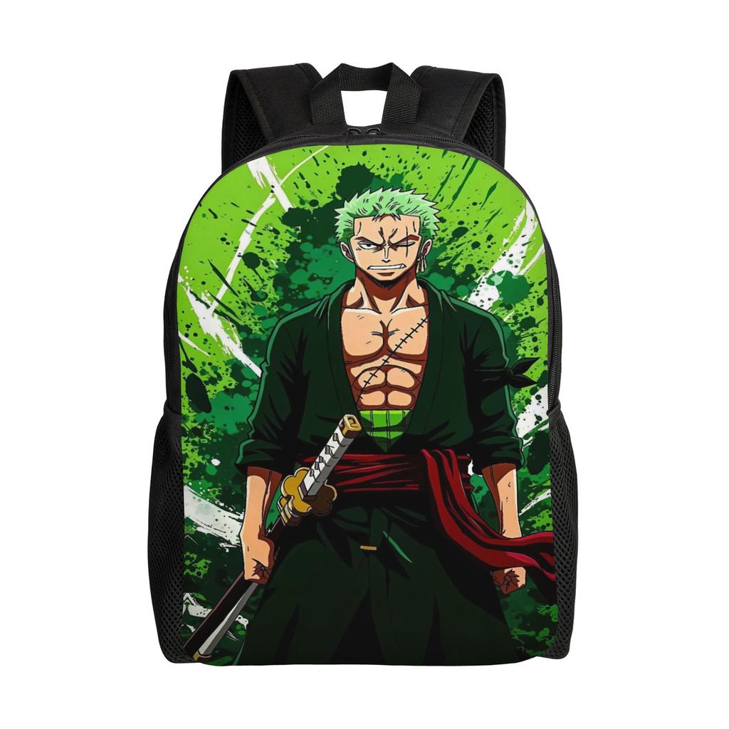 Zoro Battaglia Anime Zaino Ones Pieces Ragazzo Ragazza Poliestere Zaini Universitari Durevoli Moderne Borse Scolastiche Zaino