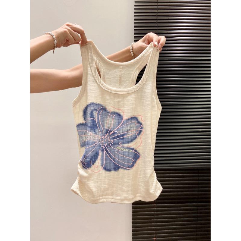 Designed Little Orchid Camisole Women's Summer Outer Wear Slim Bottoming Top
