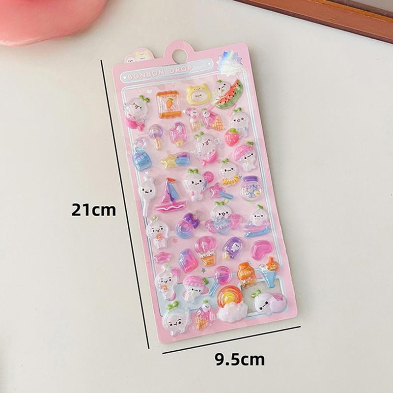 3D Cartoon Animal Stickers Kawaii 3D Decoration Stickers Stationery Sticker Scrapbook Sticker Decals DIY Phone Case Sticker