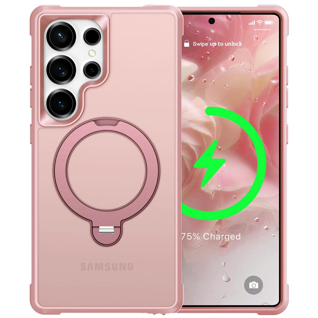 For Samsung Galaxy S26 Ultra Magnetic Case Kickstand TPU PC Shockproof Phone Back Cover