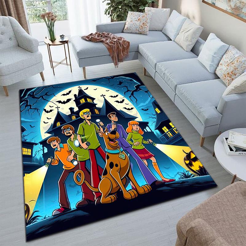 Halloween Cartoon Comedy Adventure Movie Scooby-Doo Carpet Is Suitable for Living Room and Bedroom Doormats Office Balcony Decorative Carpet V2