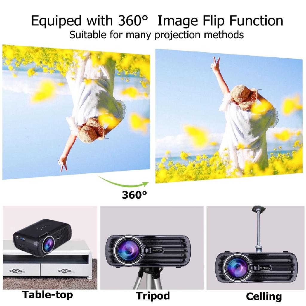 New Mini WIFI 7000 Lumens 1080P HD 3D LED Portable Projector Theater Home Cinema
