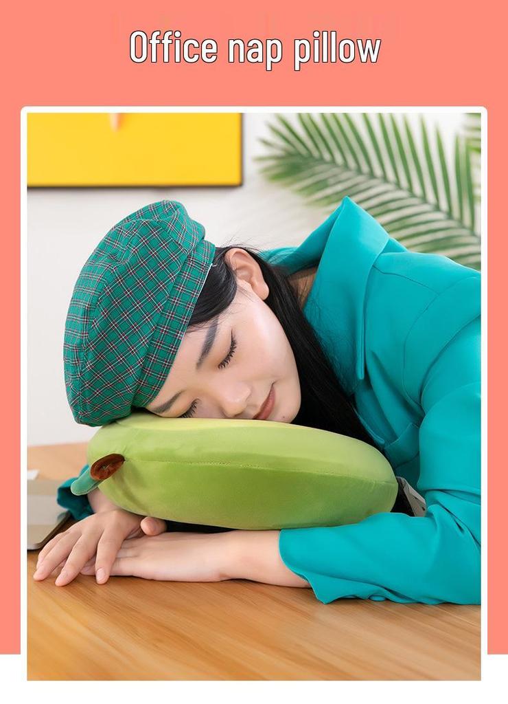 Cartoon Memory Foam U-Shaped Neck Pillow for Travel and Office