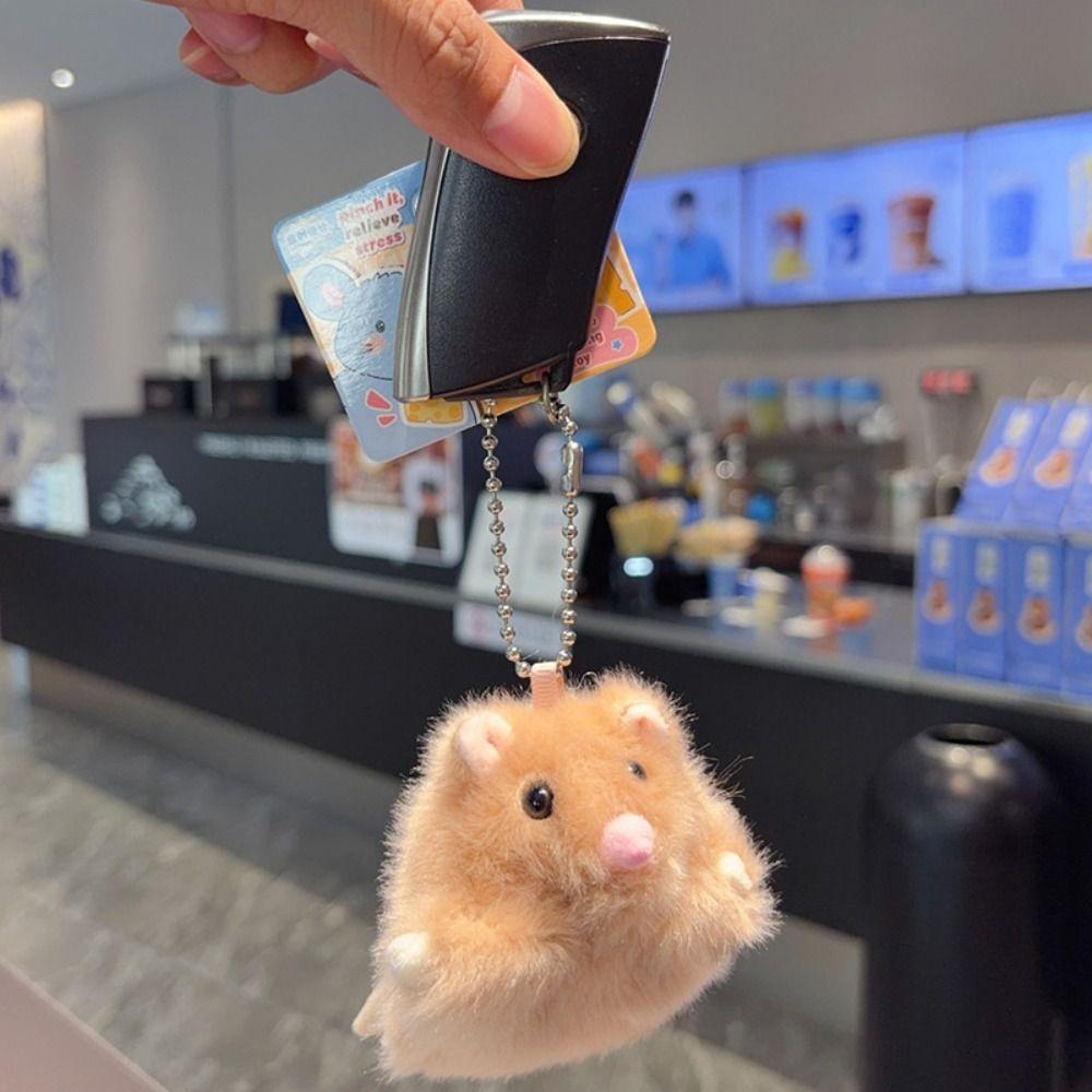Bean Bag Fluffy Mouse Keychain Bag Charm Rat Plush Doll Adorable Hamster Pendant  Boys Girls