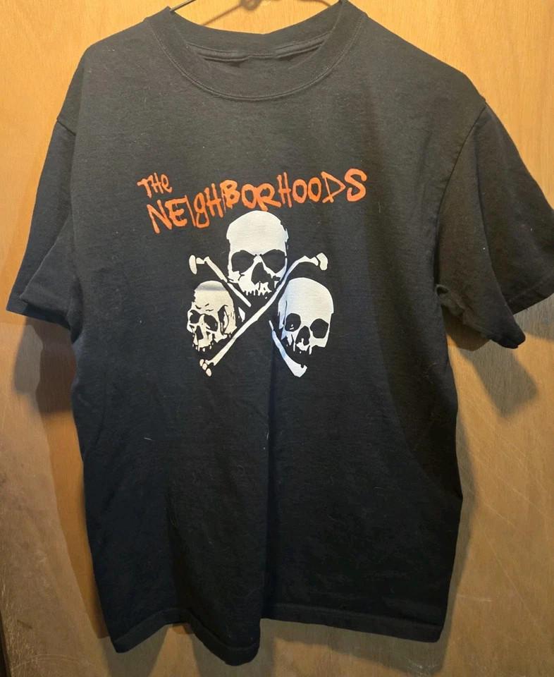 Футболка The Neighborhoods Черная Полоса Винтаж 90-е Бостон Рок Razor Apples Унисекс Футболка XXXXL