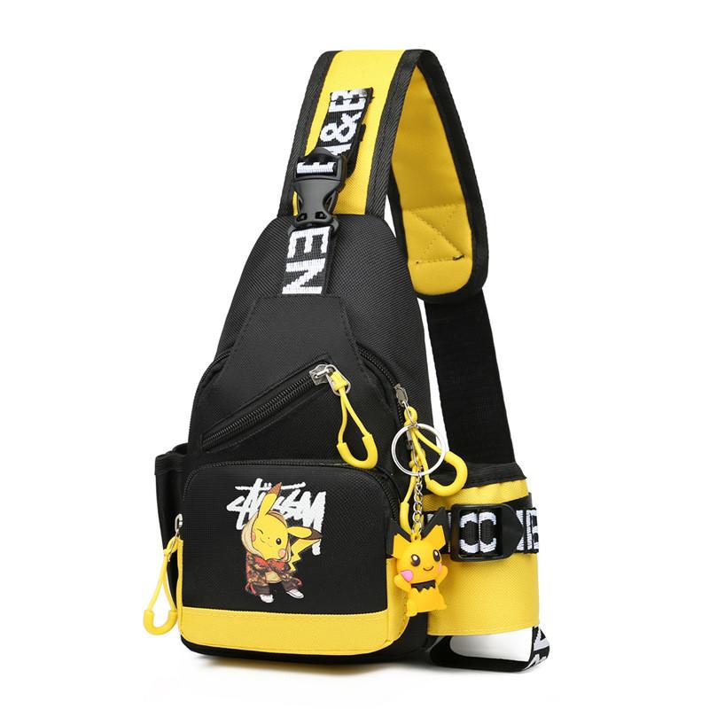 Pikachu Shoulder Chest Crossbody Bag Anime Pattern Child Gift Outdoor