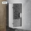 Punching Free Toothbrush Storage Box Multifunctional Ins Makeup Brush Holder Glacier Pattern Bathroom Storage Rack