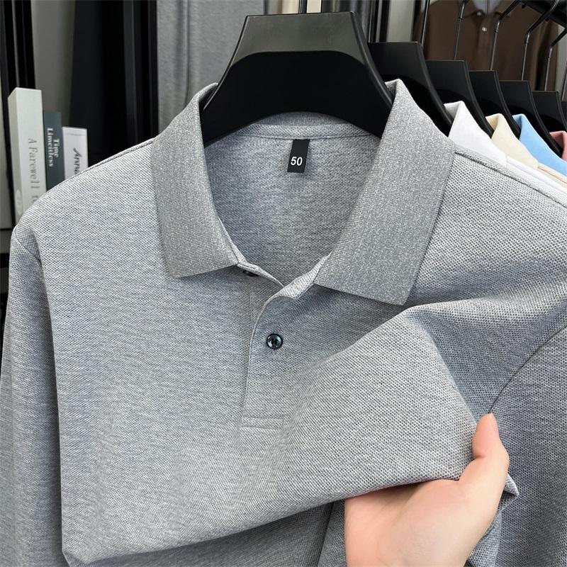 STORN 100% Pure Cotton High-quality Men's Long Sleeve Polo Shirt Autumn Fashion Simple Original Design Luxurious Golf T-shirt