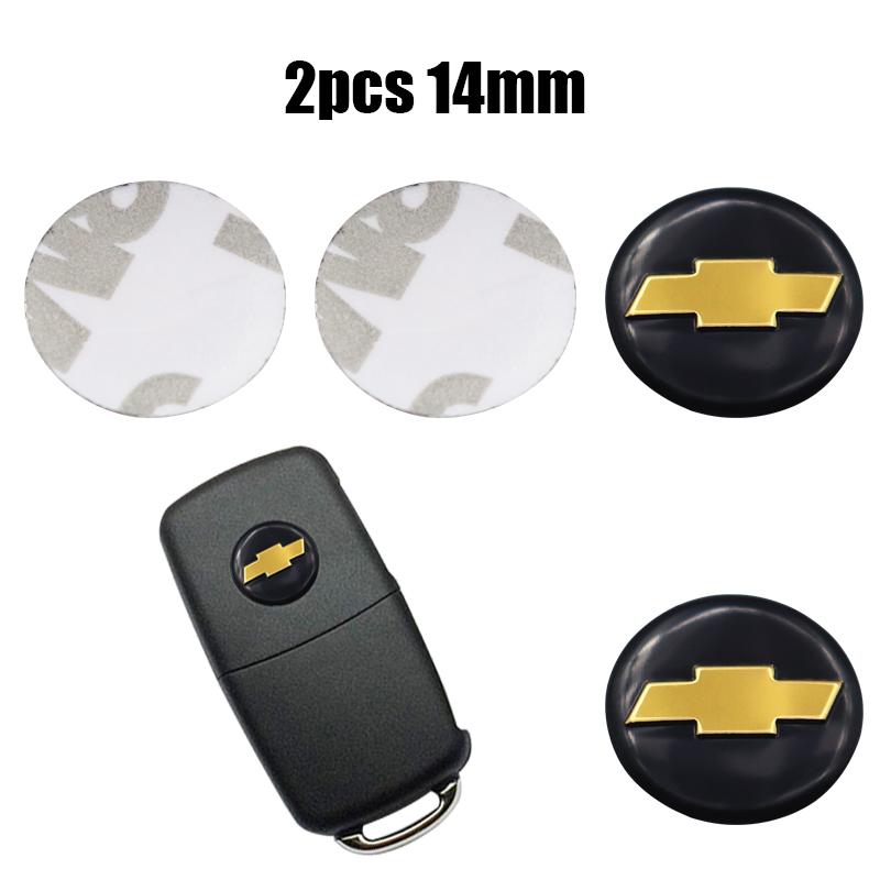 

2pcs 20pcs Chevrolet Hot sale 14mm 3D Aluminum Car Logo Key Fob Decoration Emblem Auto Key Badge Sticker Accessories 14mm Key sticker