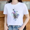 Womens Trendy Short Sleeve Tshirt Cartoon Plant Beach Print Casual Graphic Regular Fit Womens Clothing Fashion T Shirts