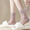Summer Thin Boneless Ice Socks for Women, Mid-calf Ice Silk Breathable Long Calf Socks for Women