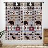 Rustic Deer Curtains,Farmhouse Cabin Lodge Country Forest Hunting Wild Animal Vintage Elk Window Treatments Drapes for Bedroom