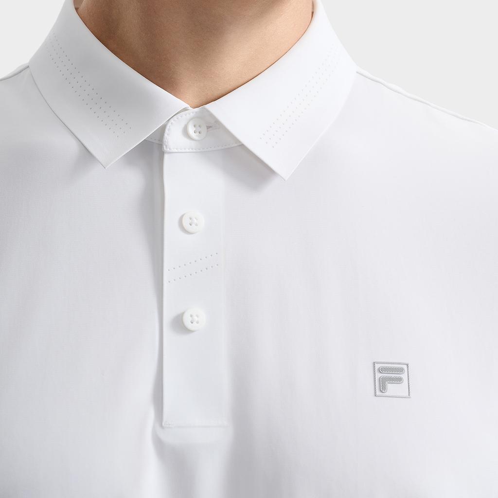 New FILA WHITE Polo Shirt Men's Standard White F11M533110F-WT