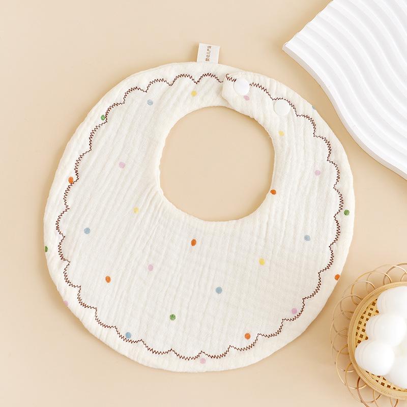 Six-Layer Baby Crinkle Cloth Bib - Soft, Absorbent & Anti-Spit-Up for Newborns