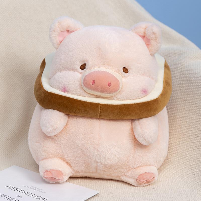 Kawaii Lulu Pig Bread Plush Toy Creative Stuffed Animals Pink Piggy Toast Doll Girl Birthday Toys Girlfriend Cute Gift