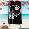 Pittsburgh Steelers Print Beach Towel, Large Soft Quick Dry Towel for Beach Camping Swimming